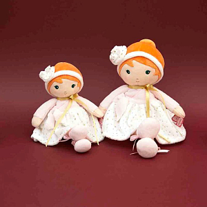 Текстильная кукла Kaloo "Valentine", в розовом платье, серия "Tendresse de Kaloo", 25 см